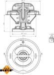 NRF 725068 - Termostat, lichid racire - Termostat sistem racire 80°C MERCEDES 124 T - MODEL S124. 124 W124. 190 W201. C T - MODEL S202. C W202. E T - MODEL S124. E T - MODEL S2 - NRF-725068 (NRF725068)
