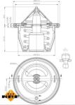 NRF 725012 - Termostat, lichid racire - Termostat sistem racire 78°C SUBARU FORESTER. IMPREZA. LEGACY I. LEGACY II. LEGACY III. LEGACY IV. LEGACY OUTBACK. LEGACY VI. OU - NRF-725012 (NRF725012)