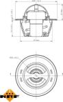 NRF 725151 - Termostat, lichid racire - Termostat sistem racire 82°C. in carcasa CHRYSLER 300C. 300M 3.5 07.98 - 11.12 - NRF-725151 (NRF725151)