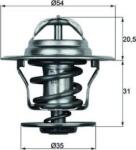MAHLE TX 15 84D - Termostat, lichid racire - Termostat sistem racire 84°C AUDI 80 B2. PORSCHE 924. SEAT ALHAMBRA. AROSA. CORDOBA. CORDOBA VARIO. IBIZA I. IBIZA II. IBIZA III - MAHLE-TX 15 84D (MAHLETX1584D)