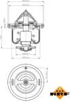 NRF 725134 - Termostat, lichid racire - Termostat sistem racire 80. 93°C CITROEN C1. C1 II. DAIHATSU COPEN. CUORE VI. CUORE VII. EXTO stanga MATERIA. SIRION. TERIOS. YRV. PE - NRF-725134 (NRF725134)