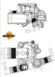 NRF 725045 - Termostat, lichid racire - Termostat sistem racire 89°C. in carcasa NISSAN QASHQAI I. X - TRAI stanga X - TRAIL II. RENAULT ESPACE IV. GRAND SCENIC II. KOLEOS I. LA - NRF-725045 (NRF725045)