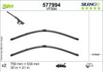 Valeo 577994 - Lamela stergator - Lama stergator fata 2 buc. Silencio 750 - 530mm BMW I3 I01 08.13 - - VALEO-577994 (VALEO577994)