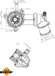 NRF 725164 - Termostat, lichid racire - Termostat sistem racire 88°C. in carcasa ALFA ROMEO 159. BRERA. GIULIETTA. MITO. SPIDER. CHEVROLET MALIBU. FIAT BRAVO II. DOBLO. - NRF-725164 (NRF725164)