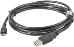 Lanberg Usb kábel microUSB type B 1, 8 m fekete (CA-USBM-10CC-0018-BK)