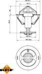 NRF 725200 - Termostat, lichid racire - Termostat sistem racire 82°C FORD FIESTA IV. FIESTA V. FUSION. KA. STREET KA 1.0 - 1.3 - 1.6 09.96 - 11.08 - NRF-725200 (NRF725200)