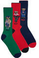Ralph Lauren Zoknik 3P CT SNBS-CREW SOCK-3 PACK Sokszínű Egy méret