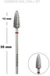 TOUCH karbid csiszolófej - kukorica forma - piros gyűrű, finom (TOUCH-DR-F0513-F)