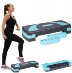 Rebel Step aerobic 78 cm fitnesz gyakorlatok 3 fokozatú moduláris állítható állvány (RBA-3225-BL)