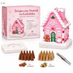 Deluxa Karácsonyi Kúpos Füstölőház Rózsaszín - Illatos Kandalló (6214/3207847)