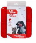 EAT SLOW ES Live Longer Lick Mat Dimension piros (112642)