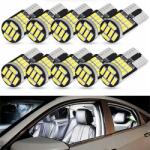 10 db széles T10 Led izzó az autó belső rendszámtáblájához
