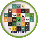 Stor Minecraft Crafters csúszásmentes micro lapostányér 85SSS40492 (85SSS40492)