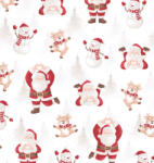  Pamutvászon textil vidám télapó mintával 160 cm