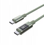 Choetech XCC-1068 Pd kábel 60W Usb-c Usb-c 1, 2m zöld kijelzővel (Kabel Choetech XCC-1068 PD 60 W USB-C -)