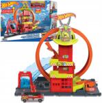 Mattel Nagy Autós Pálya Szett Tűzoltóállomás Szuper Hurok Autó (HKX41)