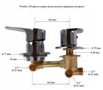 CDC Csaptelep 3 funkció 125 mm/12, 5cm csatlakozás 1/2" zuhanykabin Keverő (CDC/3/125/GW)