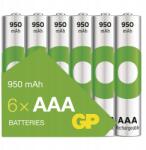 GP Újratölthető akkumulátor nikkel-metál hidrid (NiMH) Gp Aaa (R3) 950 mAh 6 db (B2511V)