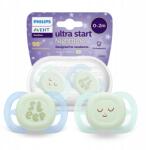 Philips Avent Philips Nyugtató cumi Ultra start nighttime 0-2m 2x SCF075/18 (SCF075/18)