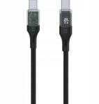 FIXED Kábel Fixed kijelzővel, Usb-c Pd 3.0 100W 5A töltőkábel, 2 m (FIXDD-CC2-BK)