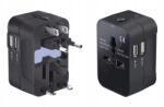 Verk Group Univerzális tápadapter Pl adapter a világ minden tájára 2x USB-vel (06313)