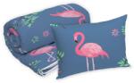 Alcam Set Alcam Flamingo, pilota 140x200 cm, perna 50x70 cm, fibra siliconica, husa microfibra, cu model