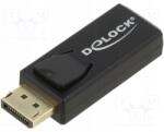 Delock Adapter; DisplayPort csatlakozó, HDMI aljzat; fekete (65573)