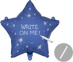 PartyDeco Balon din folie personalizabil - Stea albastră 51 cm