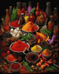 Oh Art! Set pictura pe numere, cu sasiu, Arome din orient, 40x50 cm (ANG1146)