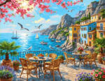 Oh Art! Set pictura pe numere, cu sasiu, La mare, 40x50 cm (ANG1147)