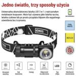 EMOS Led fejlámpa, 500lm, újratölthető Li-Ion 800mAh3.7V Emos P3544 (P3544)
