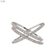 Shein Ezüst Színű Gyűrű Cirkónia Kövekkel, 7-ES Méret
