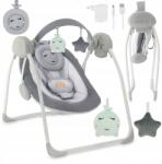 MoMi Babaágy MoMi Liss szürke, automata hintáztatással és játékokkal (BULE00048)