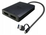 i-tec Usb-a/usb-c kettős 4K/60 Hz-es DisplayPort videoadapter (CADUAL4KDP)