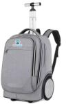 KidsCare Ghiozdan cu roti 2 in 1, KidsCare, troler scolar cu maner telescopic si roti mari pline, rucsac pentru copii, gri (KC_GHTRP_Gray2)