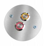 MT3CH Dupla csengőgomb kaputelefonhoz Fém Led 9/230V D8, 5 kerek inox (MR/P/14)