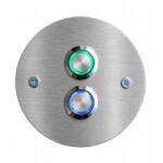MT3CH Dupla kapunyitó bemeneti gomb LED8, 5 kerek inox (MR/D/14)