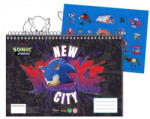 Sonic a sündisznó Get Me A/4 spirál vázlatfüzet 40 lapos matricával (GIM33484416)