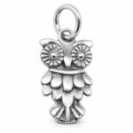 Flippy Pandantiv pentru Lant, Jolie Silver, din Argint 925, Model Bufnita Norocoasa, Design Detaliat, Finisaj Lucios, 1 g, Argintiu (126063)
