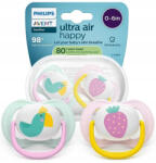 Philips etetőcumi SCF080/24 Ultra Air Happy Girl 0-6m 2db (SCF080/24)