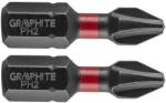 SolPlant Varfuri, biti, de impact, PH2, set 2 buc, PH2x25 mm, Graphite Set capete bit, chei tubulare