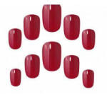 Elegant Touch Polished Colour 24 Nails With Glue Squoval Rich Red