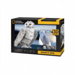 CubicFun Puzzle 3D Bufniță de Zăpadă (306-DS1079H) Puzzle