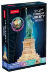 CubicFun Puzzle 3D cu LED-uri Statuia Libertății (Versiune nocturnă) (306-L536H) Puzzle