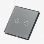 Tosyco Întrerupător dublu cu touch (tactil) din sticlă [CLONE] (TOS-C2G1W-ECO-Y)