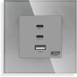 Tosyco Modul încărcător 1 x USB 1.1 A cu indicator LED [CLONE] [CLONE] [CLONE] [CLONE] (TOS-C-GAN65W-Y)