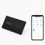 Tosyco Întrerupător simplu cu touch (tactil) din sticlă [CLONE] [CLONE] [CLONE] [CLONE] [CLONE] [CLONE] (TOS-C3G3G1WWIFI-L-B)