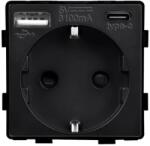 Tosyco Modul încărcător 1 x USB 1.1 A cu indicator LED [CLONE] [CLONE] (TOS-MESK-USB-AC-B)