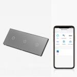 Tosyco Întrerupător simplu cu touch (tactil) din sticlă [CLONE] [CLONE] [CLONE] [CLONE] (TOS-C1G1G1G1WWIFI-L-Y)