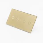 Tosyco Întrerupător simplu cu touch (tactil) din sticlă [CLONE] [CLONE] (TOS-C2G2G-G)